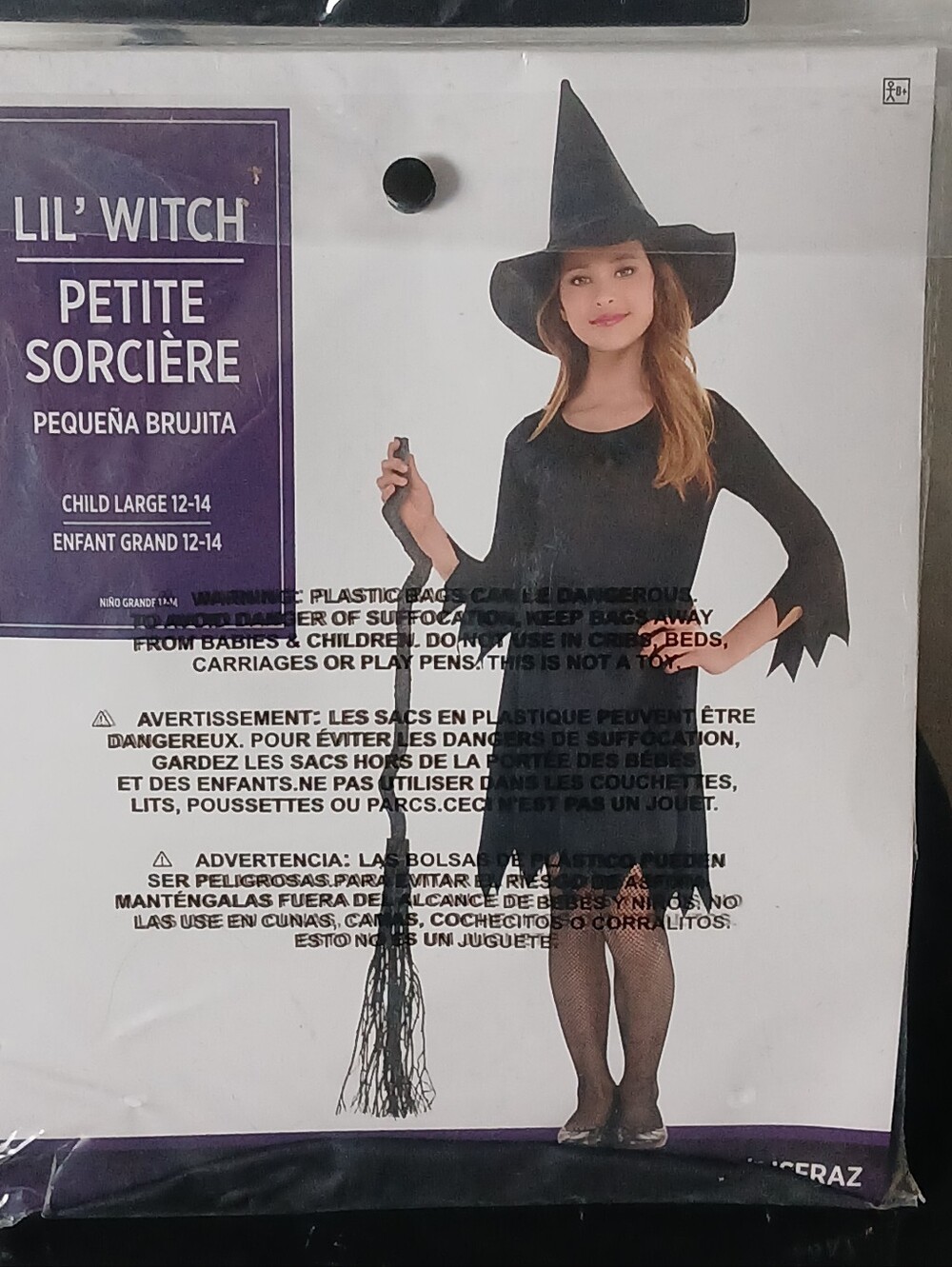Party City "Lil' Witch" costume Childs Size Large (12-14)